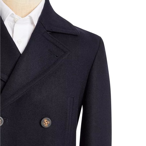 Lauren Ralph Lauren Big Boys Pea Overcoat - Dark Navy Wool - Picture 2 of 11